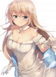  blonde_hair blue_eyes blush braid breasts eyebrows_visible_through_hair g36_(girls_frontline) girls_frontline highres jewelry large_breasts long_hair looking_at_viewer motokonut necklace out_of_frame parted_lips pov pov_hands smile solo_focus 