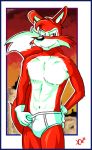  canine clothing fox male mammal navel solo titus_the_fox_(character) underwear video_games 