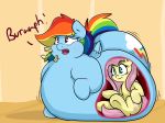  burping equine fluttershy_(mlp) friendship_is_magic graphene hair horse internal mammal multicolored_hair my_little_pony overweight pony purple_eyes rainbow_dash_(mlp) rainbow_hair vore 