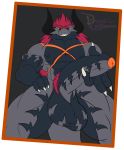  anthro balls batzz_(buddyfight) big_balls big_penis darius_leodragon dragon erection future_card_buddyfight horn humanoid_penis looking_at_viewer low-angle_view male muscular muscular_male nude penis pubes reptile scalie solo standing teeth uncut 