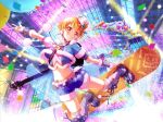  bang_dream! blush dress ile kitazawa_hagumi orange_hair red_eyes short_hair shorts winter 