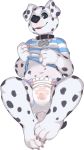  anthro canine clothed clothing clothing_lift collar diaper dog male mammal seth-iova shirt shirt_lift solo 
