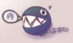  &lt;3 ambiguous_gender big_mouth black_eyes blush catawump chain chain_chomp mario_bros mario_tennis mario_tennis_aces nintendo not_furry sharp_teeth smile solo sport teeth tennis tennis_racket video_games 