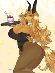  2018 anthro big_breasts big_butt breasts bunny_costume butt canine cherrikissu cleavage clothed clothing costume digital_media_(artwork) dog dogmom female hair holding_object huge_breasts long_hair looking_at_viewer mammal saluki smile solo thick_thighs 