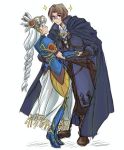  1girl armor armored_dress artist_request cloak dress glasses gloves helmet lenneth_valkyrie lezard_valeth long_hair short_hair valkyrie valkyrie_profile winged_helmet 