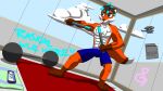  2017 anthro canine fox gym home invalid_tag mammal martialartist muscular skyblue2005 teenager timothy timothy_soro training young 