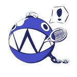  ! ambiguous_gender artsy-rc big_mouth black_eyes chain chain_chomp hat hi_res mario_bros mario_tennis mario_tennis_aces nintendo not_furry sharp_teeth simple_background sport teeth tennis tennis_racket video_games white_background 