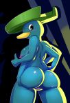  2018 4_arms anthro areola beak big_breasts big_butt biped blue_body blush blush_sticker breasts butt butt_pose digital_drawing_(artwork) digital_media_(artwork) elpatrixf erect_nipples female hand_on_butt humanoid humanoid_hands light looking_at_viewer looking_back lotad multi_arm multi_limb nintendo nipples nude pink_nipples pok&eacute;mon pok&eacute;mon_(species) pok&eacute;morph portrait pussy rear_view side_boob solo standing thick_thighs thumbs_up video_games 