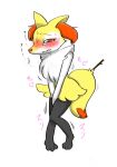  blush braixen embarrassed feet female full_body half-closed_eyes nintendo nude omorashi pok&eacute;mon pok&eacute;mon_(species) red_eyes seiya_mesu shaking simple_background solo standing stick sweat tears text translation_request trembling video_games white_background 