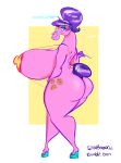  2016 anthro anthrofied areola big_areola big_breasts big_butt bikini blue_eyes breasts butt cigarette clothed clothing cookie_crumbles_(mlp) cutie_mark digital_media_(artwork) equine eyeshadow eyewear female footwear friendship_is_magic glasses hair hand_on_thigh high_heels holding_object horn horse huge_breasts looking_at_viewer makeup mammal mature_female my_little_pony nipple_bulge platform_footwear platform_heels pony purple_hair raised_arm shoes short_hair side_boob skimpy sling_bikini smile smoke smoke_from_nose smoking smutbooru solo standing swimsuit thick_thighs unicorn 
