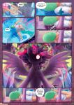 2018 absurd_res alcor90 anon clothing comic convenient_censorship dialogue duo english_text equine feathered_wings feathers footwear friendship_is_magic hair hi_res hooves horn human lying male mammal my_little_pony on_back shirt shoes spread_wings text twilight_sparkle_(mlp) winged_unicorn wings 