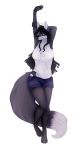  2016 4_toes anthro barefoot black_hair black_nose canine clothed clothing digital_media_(artwork) digitigrade female fox hair kristiana_puff mammal purple_eyes simple_background smile solo toes white_background 