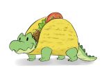  2016 alligator crocodilian cute feral food gator_(artist) oomy reptile scalie smile solo taco 