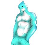  abs beard chris clothing facial_hair fish male marine muscular pose rude shark sharkfurryman shorts underwear 