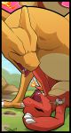  blitzdrachin charizard charmeleon cropped eyes_closed female nintendo open_mouth orange_scales pok&eacute;mon pok&eacute;mon_(species) pok&eacute;mon_mystery_dungeon red_scales reptile scales scalie suggestive video_games 
