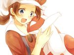  :d bad_id bad_pixiv_id blue_eyes brown_ribbon cabbie_hat closed_eyes gen_3_pokemon hat hat_ribbon kotone_(pokemon) latias maruki_(punchiki) open_mouth pokemon pokemon_(creature) pokemon_(game) pokemon_hgss ribbon smile 