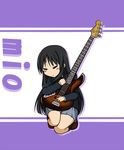  akiyama_mio bass_guitar black_hair blazer blush_stickers closed_eyes hime_cut hug instrument jacket k-on! katochin long_hair md5_mismatch school_uniform skirt solo tears 