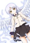  angel_beats! kaishinshi school_uniform skirt solo tenshi_(angel_beats!) wings 