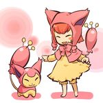  :3 barefoot cat closed_eyes costume dress gen_3_pokemon hat hitec hood moemon open_mouth personification pokemon pokemon_(creature) poncho skitty tail 