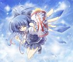  ;d bad_id bad_pixiv_id blue_eyes blue_hair bow cirno hair_bow itsutsuki one_eye_closed open_mouth shaved_ice short_hair smile solo spoon touhou wings zoom_layer 