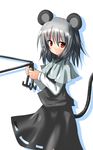  animal_ears baram dowsing_rod grey_hair mouse_ears mouse_tail nazrin red_eyes solo tail touhou 