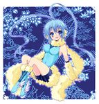  altaria blue_eyes blue_hair boots girl pokemon scarf short_hair 