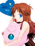  blue_eyes brown_hair jigglypuff leaf_(pokemon_ pokeball pokemon 