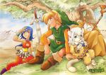  2girls flute_boy ganty himekawa_akira instrument link master_sword multiple_boys multiple_girls ocarina sahasrahla the_legend_of_zelda the_legend_of_zelda:_a_link_to_the_past triforce_of_the_gods_(manga) 