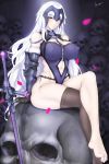  erect_nipples fate/grand_order feet jeanne_d&#039;arc jeanne_d&#039;arc_(alter)_(fate) rosaline sword thighhighs 