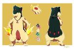  anthro backsack balls butt fak&eacute;mon fan_character fire ghostierplume jewelry knot male necklace nintendo penis pok&eacute;mon pok&eacute;mon_(species) quilava video_games 