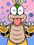  2018 anthro claws koopaling lemmy_koopa male mario_bros mrxphilip nintendo signature tongue tongue_out video_games 