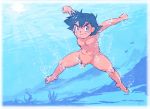  1boy male_focus nude penis pokemon pokemon_(anime) satoshi_(pokemon) testicles 