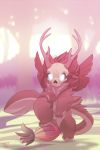  anthro avian blurred_background detailed_background fluffy food fruit glowing glowing_eyes gryphon hi_res rudragon skull wings 