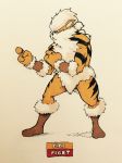 2016 3_fingers anthro anthrofied arcanine armband biceps biped black_fur black_nose black_stripes boots canine clothing english_text facial_hair fak&eacute;mon fighting_stance firefightdex fluffy footwear front_view frown full-length_portrait fur hair hatching_(technique) hi_res looking_away male mammal marker_(artwork) mfanjul mixed_media mostly_nude multicolored_fur muscular muscular_male mustache nintendo orange_fur pen_(artwork) pok&eacute;mon pok&eacute;mon_(species) pok&eacute;morph portrait pseudo_clothing shadow simple_background solo spread_legs spreading standing striped_fur stripes text toony traditional_media_(artwork) video_games white_background white_fur white_hair wide_stance 