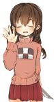  1girl blood braid brown_hair commentary_request eyes_closed knife long_hair long_sleeves madotsuki nia_(nila0513) open_mouth pink_shirt shirt smile solo sweater tears twin_braids twintails yume_nikki 