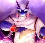  anthro beard blue_eyes dragon eyewear facial_hair glasses hair horn iceman1984 kemono male mature_male old scalie white_hair 