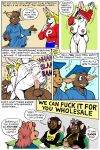  anthro balls big_breasts breasts clothed clothing comic dialogue eyewear female glasses karno lagomorph male male/female mammal mouse nipples penetration penis pussy rabbit rodent 