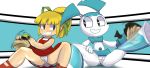  android blonde_hair bluedragonkaiser breasts camel_toe capcom digital_media_(artwork) female grin hair hi_res jenny_wakeman machine mega_man_(series) my_life_as_a_teenage_robot not_furry pussy robot roll smile video_games young 