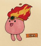  2016 alternate_color alternate_species ambiguous_gender armless biped black_eyes circlet cosplay crossover dot_eyes english_text fak&eacute;mon featureless_crotch fire firefightdex front_view full-length_portrait hatching_(technique) hi_res kirby kirby_(series) marker_(artwork) mfanjul mineral_fauna mixed_media mostly_nude nintendo not_furry oddish open_mouth open_smile pen_(artwork) pink_body pink_tongue pok&eacute;mon pok&eacute;mon_(species) portrait shadow simple_background smile solo suspended_in_midair text tongue toony traditional_media_(artwork) video_games waddling_head white_background 