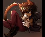 ann-jey beverage cat coffee feline lazy lying male mammal punk relaxing solo 