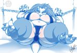  2018 anthro big_breasts big_butt bound bowser breasts butt chain crossgender digital_media_(artwork) female koopa looking_at_viewer mario_bros nintendo scalie slightly_chubby thick_thighs video_games zoidberg656art 