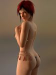  1girl 3d ass back bikini breasts cleavage curvaceous dead_or_alive female jewelry micro_bikini mila_(doa) radianteld red_hair short_hair source_filmmaker swimsuit 