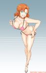  1girl bikini breasts cleavage icesticker nora_valkyrie orange_hair rwby short_hair 