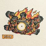  1_eye 2016 alternate_color alternate_species ambiguous_gender elemental english_text fak&eacute;mon fire fire_elemental firefightdex floating front_view full-length_portrait hatching_(technique) magnemite marker_(artwork) mfanjul mineral_fauna mixed_media nintendo not_furry nude pen_(artwork) pok&eacute;mon pok&eacute;mon_(species) portrait rock shadow simple_background solo text toony traditional_media_(artwork) video_games white_background 