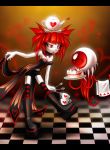  &lt;/3 &lt;3 ambiguous_gender ann-jey cake clothed clothing cup demon female food happy red_eyes skimpy tea_cup tefee-stock 