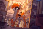  2018 ambiguous_gender animated cutie_mark detailed_background digital_media_(artwork) equine feral inside kiva_(amazon) living_machine machine mammal my_little_pony rodrigues404 smile solo 