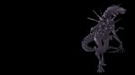  16:9 2015 alien alien_(franchise) black_background black_skin breasts claws female hi_res not_furry plagueofgripes queen royalty sharp_teeth simple_background solo spiked_tail teeth xenomorph xenomorph_queen 
