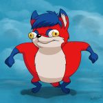  acru_jovian animated canine digital_media_(artwork) fox fur kazumafox male mammal parody simple_background sonic_(series) ugandan_knuckles 