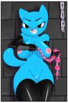  anal_beads anthro big_breasts breasts cartoon_network clothing feline female gloves hi_res legwear mammal nicole_watterson nipples pussy pussy_juice saurian_(artist) sex_toy the_amazing_world_of_gumball thigh_highs 