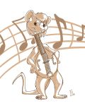  2018 anthro flinters male mammal mouse musical_note nude rodent solo 